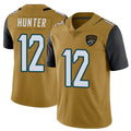 Kdoa J.Jaguars #12 Travis Hunter Player Gold Vapor Limited Home Game Stitched Jerseys