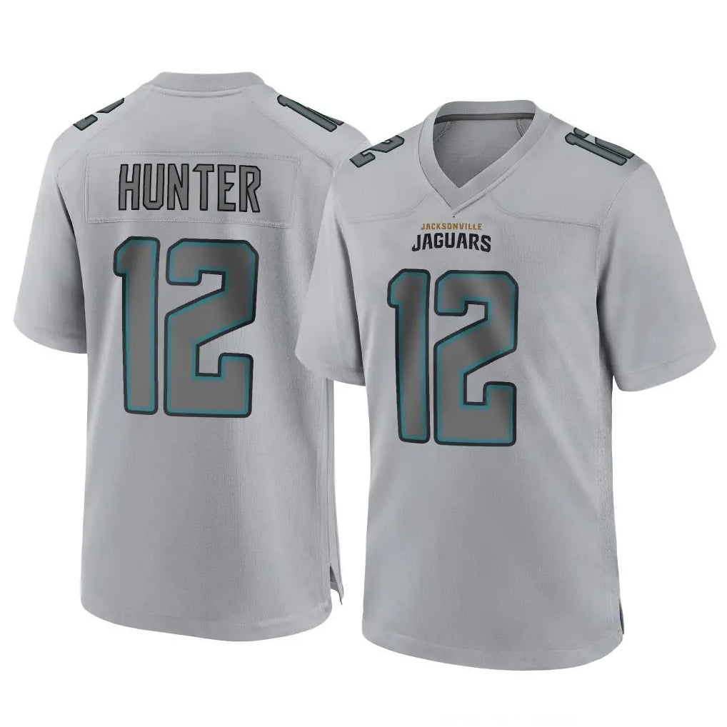 Kdoa J.Jaguars #12 Travis Hunter Player Gray Atmosphere Fashion Home Game Stitched Jerseys