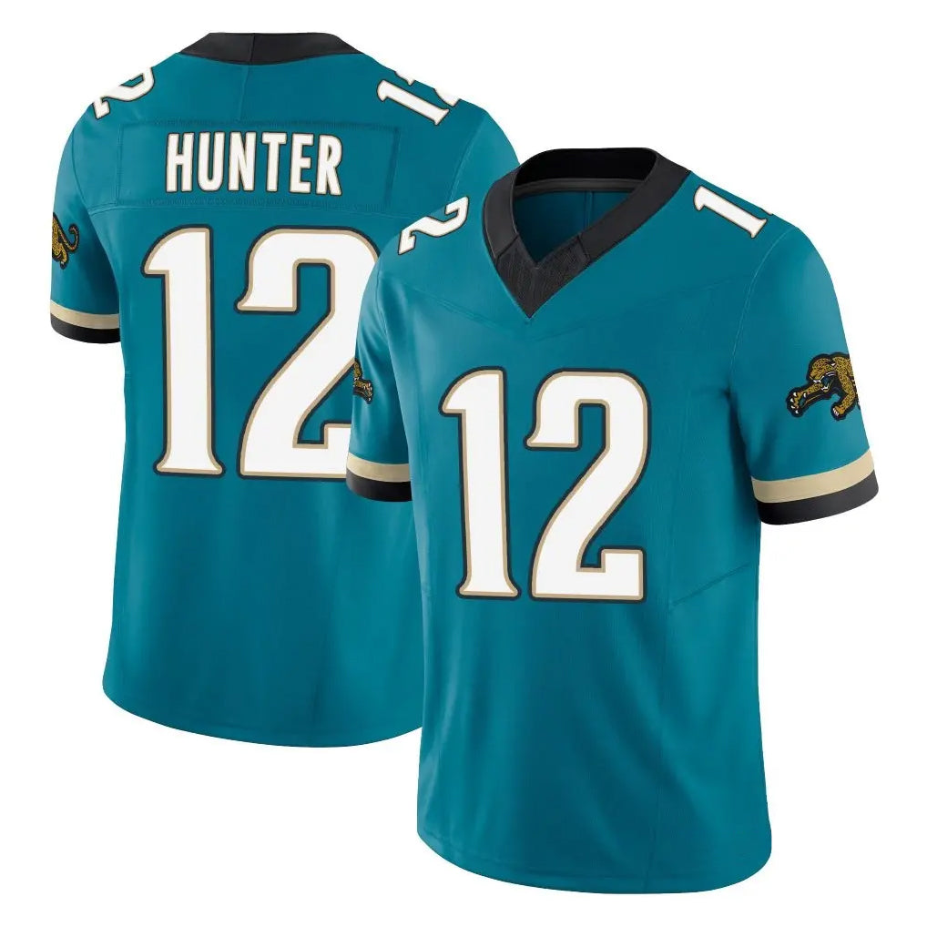 Kdoa J.Jaguars #12 Travis Hunter Player Teal Prowler Throwback Vapor F.U.S.E. Limited Home Game Stitched Jerseys