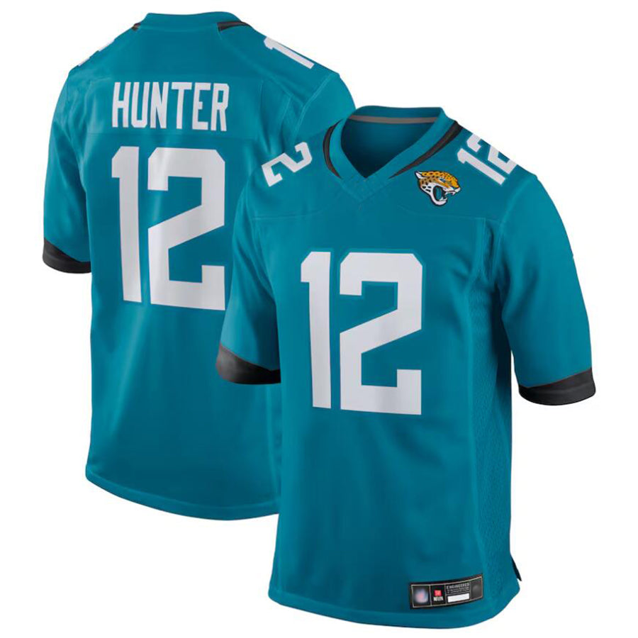 Kdoa J.Jaguars #12 Travis Hunter Player Teal Replica Game Stitched Jerseys