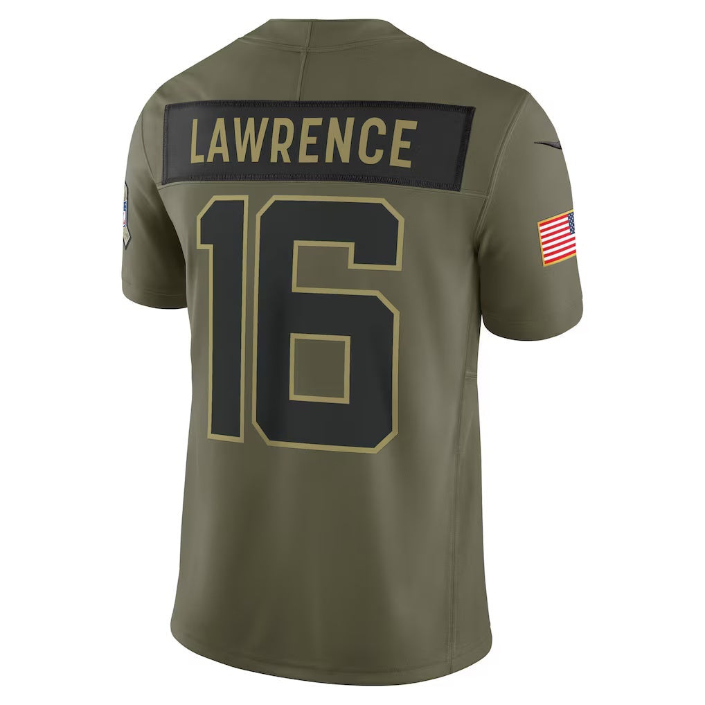 Kdoa J.Jaguars #16 Trevor Lawrence Olive 2025 Salute to Service Limited Stitched Jerseys