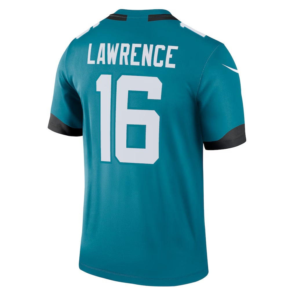 Kdoa J.Jaguars #16 Trevor Lawrence Teal Legend Player Performance Top Stitched Jerseys