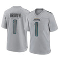 Kdoa J.Jaguars #1 Montaric Brown Player Gray Atmosphere Fashion Home Game Stitched Jerseys