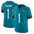 Kdoa J.Jaguars #1 Montaric Brown Player Teal Vapor Untouchable Limited Home Game Stitched Jerseys