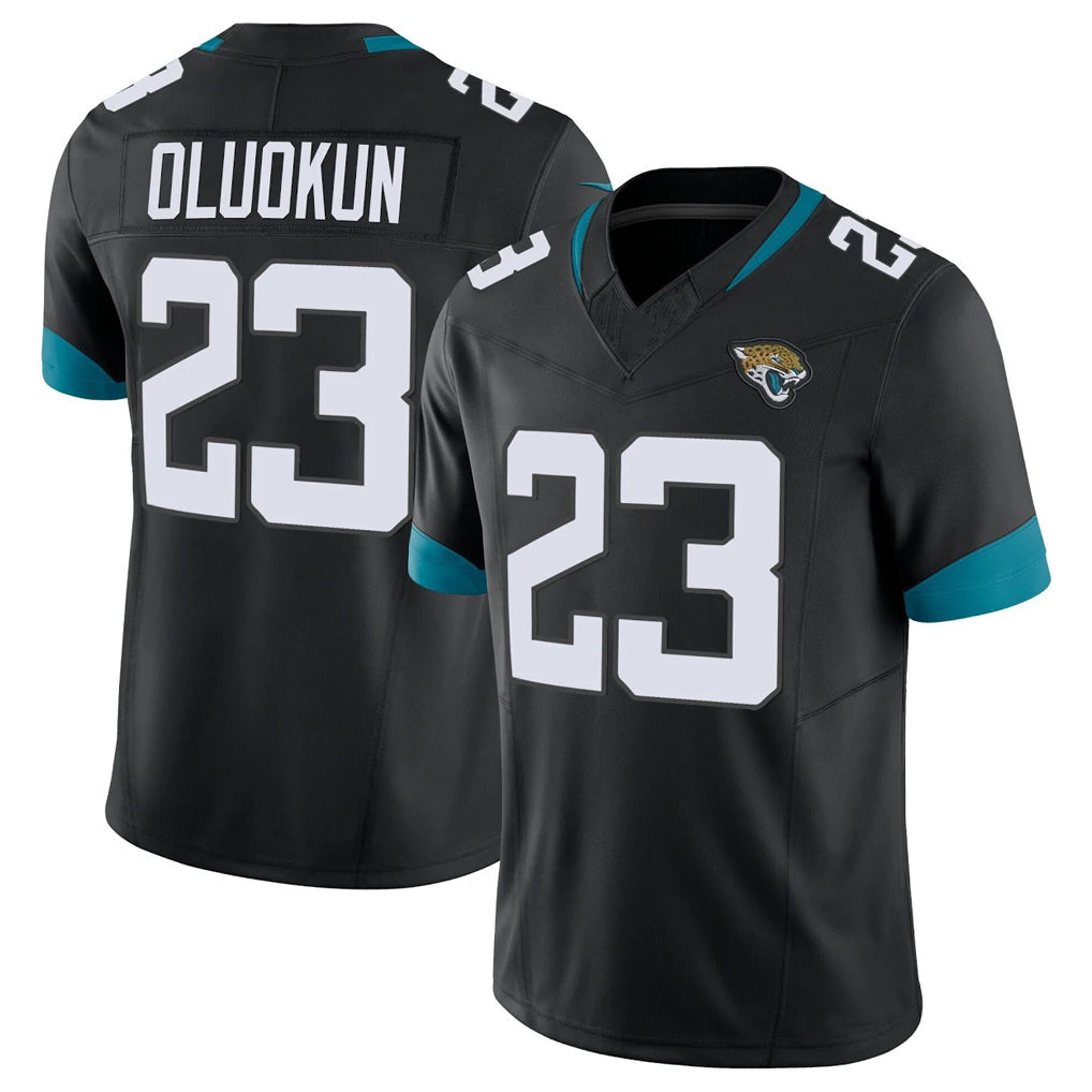 Kdoa J.Jaguars #23 Foyesade Oluokun Player Black Vapor F.U.S.E. Limited Home Game Stitched Jerseys
