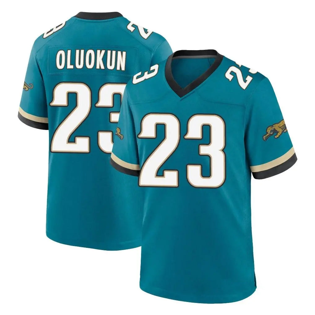 Kdoa J.Jaguars #23 Foyesade Oluokun Player Teal Prowler Throwback Limited Home Game Stitched Jerseys