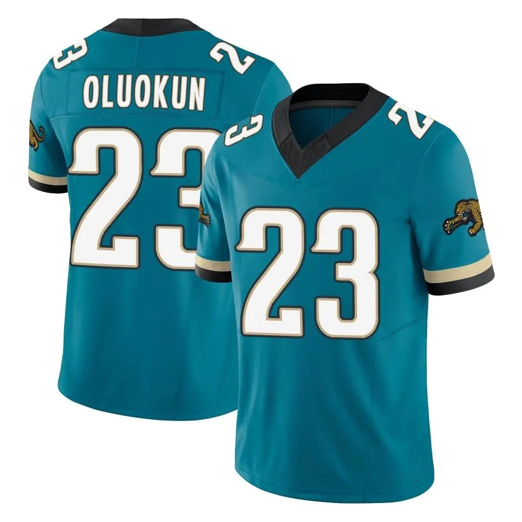 Kdoa J.Jaguars #23 Foyesade Oluokun Player Teal Prowler Throwback Vapor F.U.S.E. Limited Home Game Stitched Jerseys