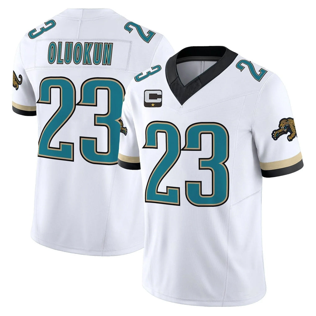 Kdoa J.Jaguars #23 Foyesade Oluokun Player White Prowler Throwback Vapor F.U.S.E. Limited Home Game Stitched Jerseys