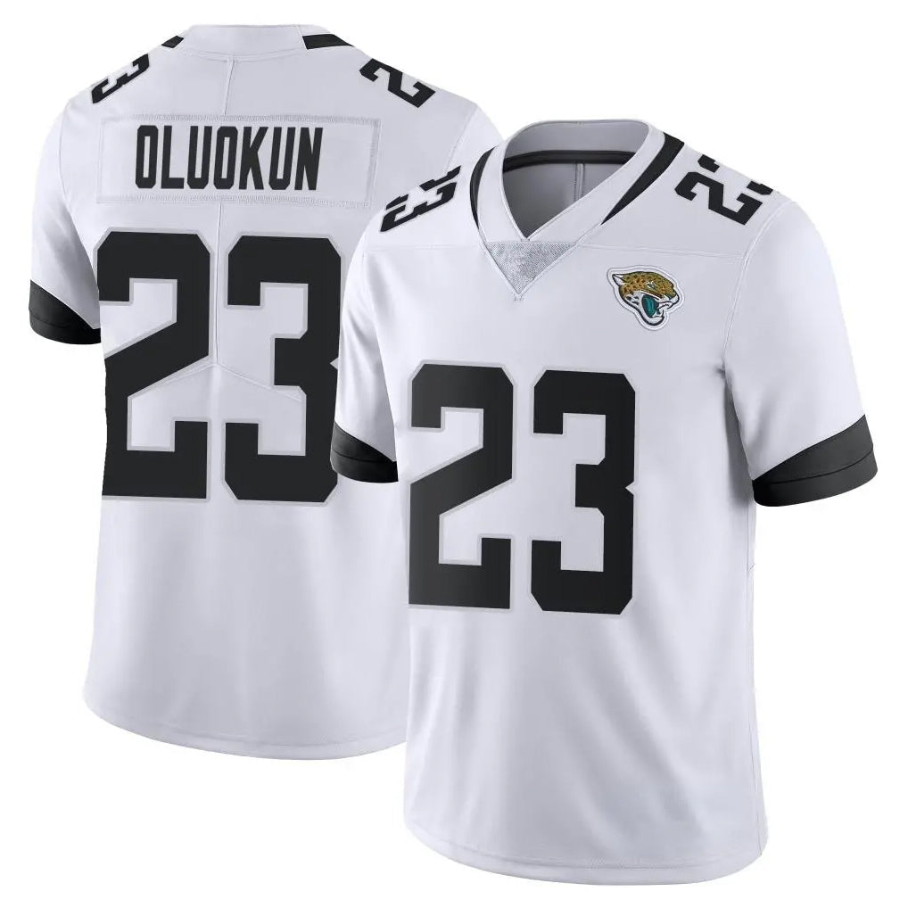 Kdoa J.Jaguars #23 Foyesade Oluokun Player White Vapor Untouchable Limited Home Game Stitched Jerseys