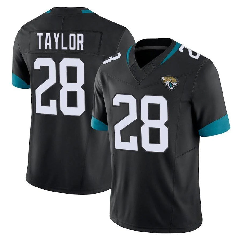 Kdoa J.Jaguars #28 Fred Taylor Player Black Vapor F.U.S.E. Limited Home Game Stitched Jerseys