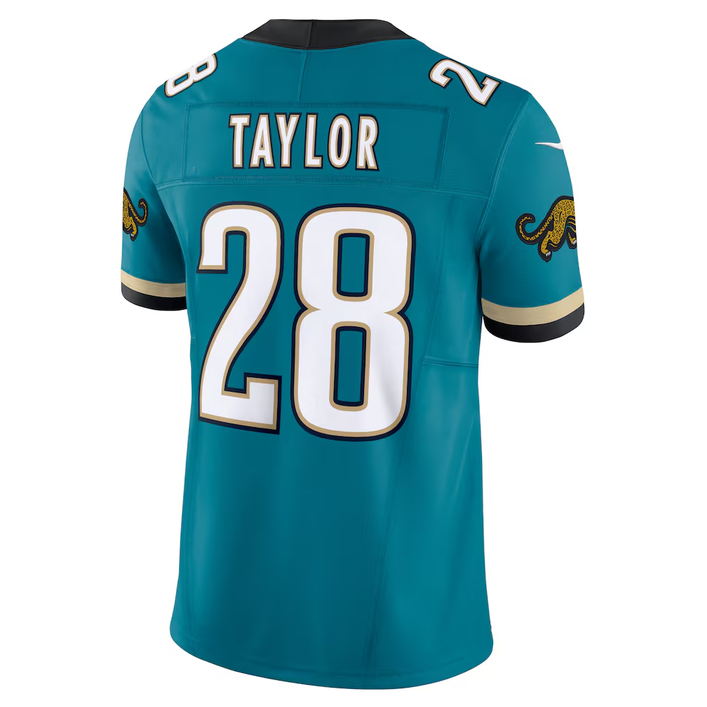 Kdoa J.Jaguars #28 Fred Taylor Teal Prowler Throwback Vapor F.U.S.E. Limited Retired Player Stitched Jerseys