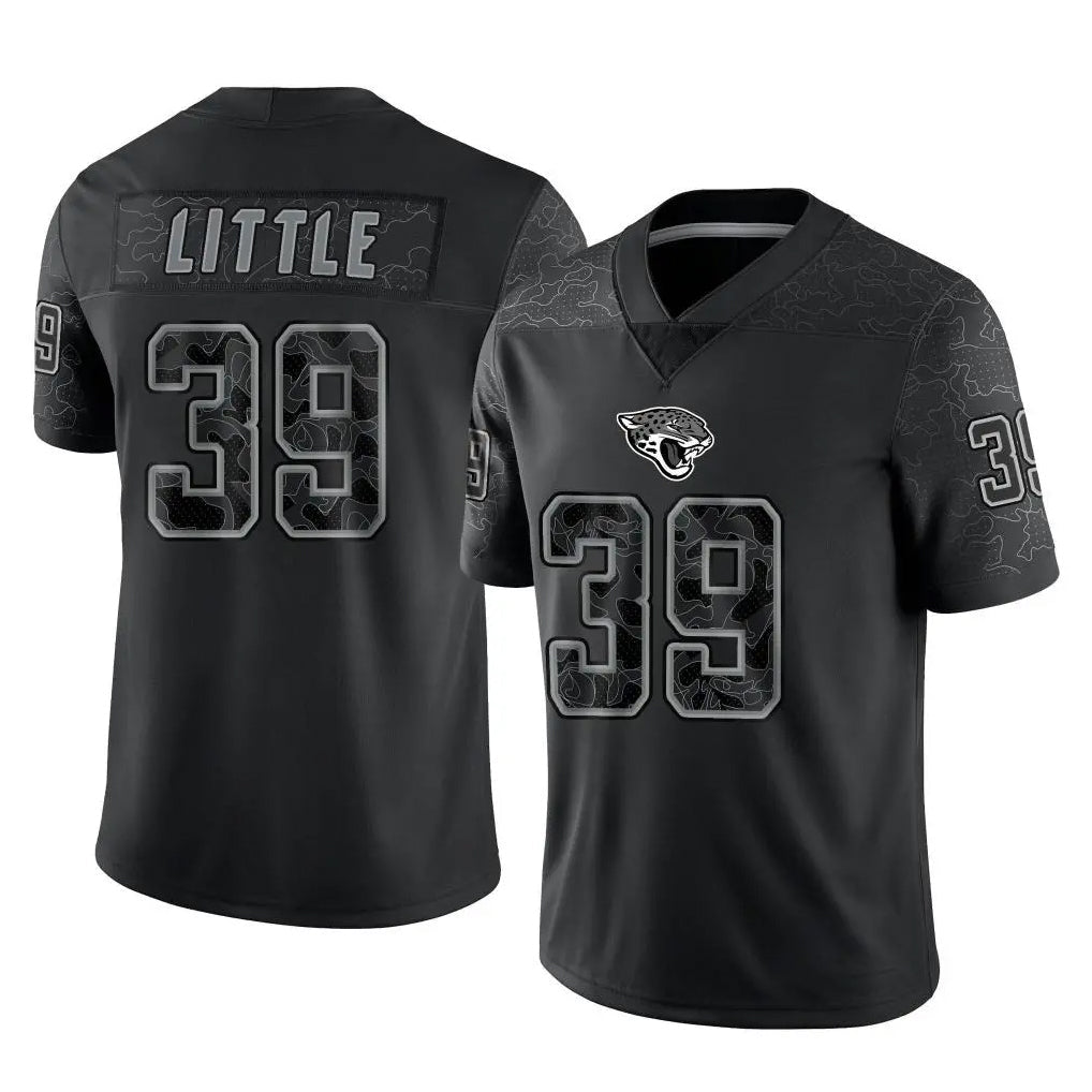 Kdoa J.Jaguars #39 Cam Little Player Black Reflective Limited Game Stitched Jerseys