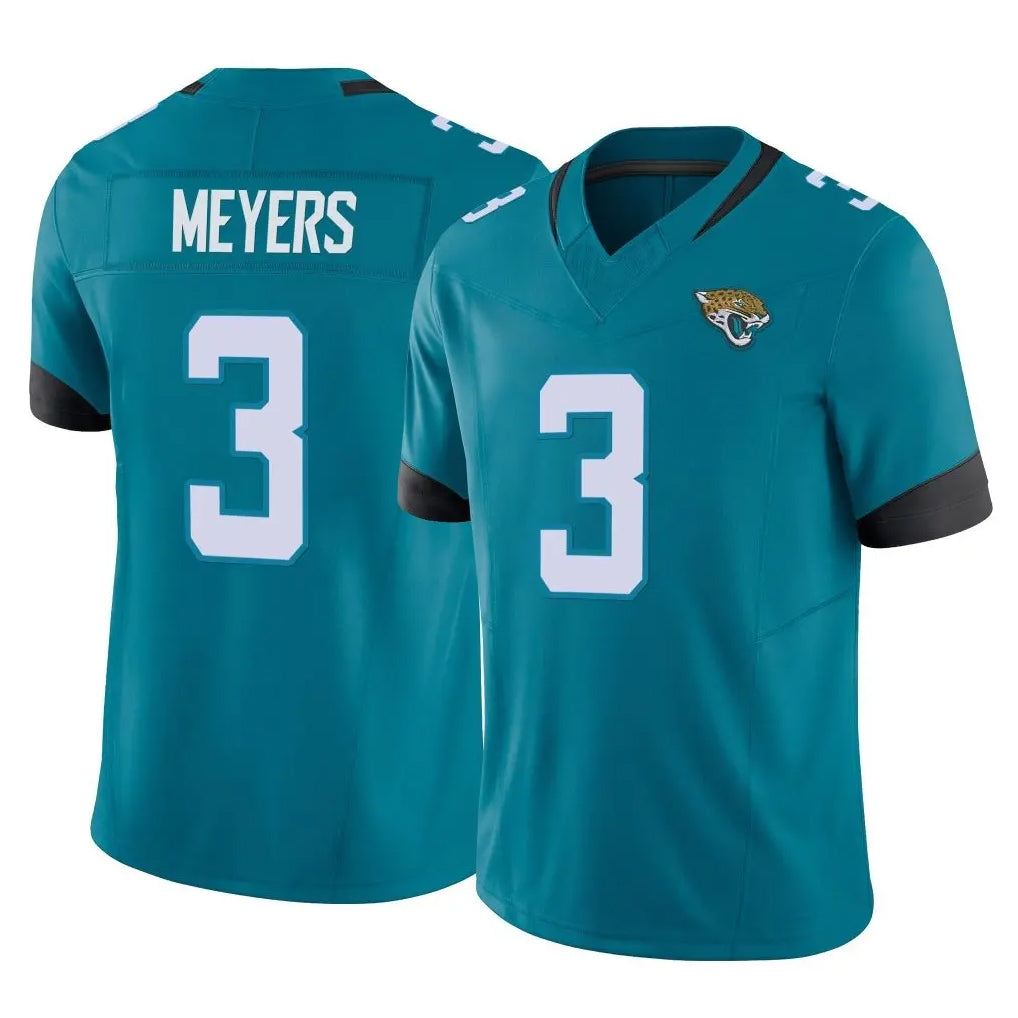 Kdoa J.Jaguars #3 Jakobi Meyers Player Teal Vapor F.U.S.E. Limited Home Game Stitched Jerseys