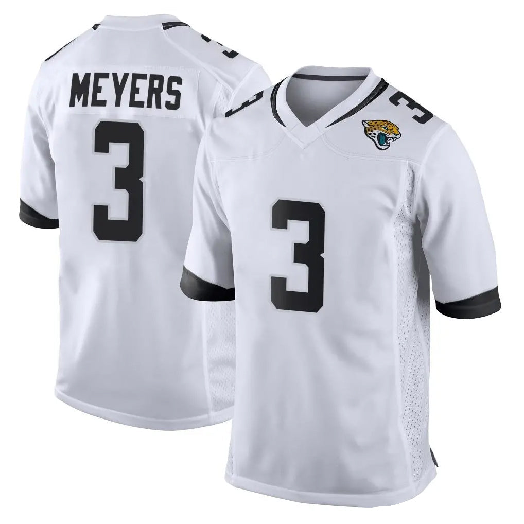 Kdoa J.Jaguars #3 Jakobi Meyers Player White Home Game Stitched Jerseys