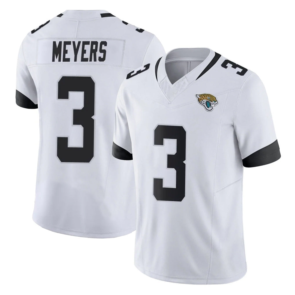 Kdoa J.Jaguars #3 Jakobi Meyers Player White Vapor F.U.S.E. Limited Home Game Stitched Jerseys
