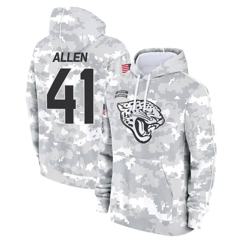 Kdoa J.Jaguars #41 Josh Hines-Allen Player Arctic Camo Salute to Service Hoodies Limited Game Stitched Jerseys