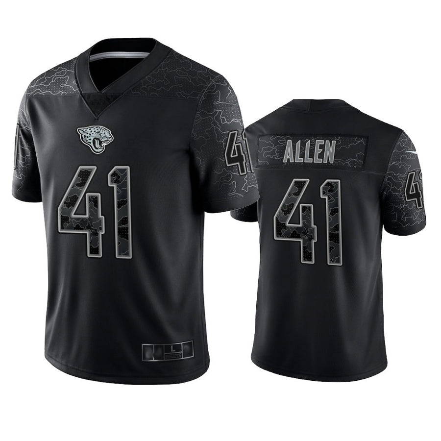 Kdoa J.Jaguars #41 Josh Hines-Allen Player Black RFLCTV Limited Football Jerseys