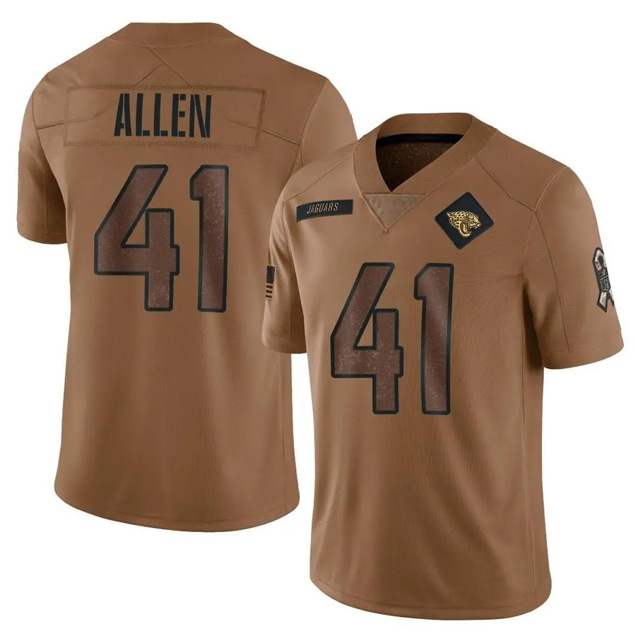 Kdoa J.Jaguars #41 Josh Hines-Allen Player Brown Salute To Service Limited Football Jerseys