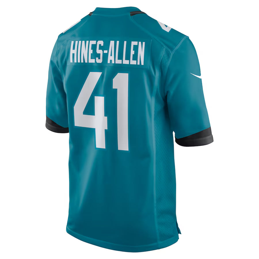 Kdoa J.Jaguars #41 Josh Hines-Allen Player Teal Home Game Football Jerseys