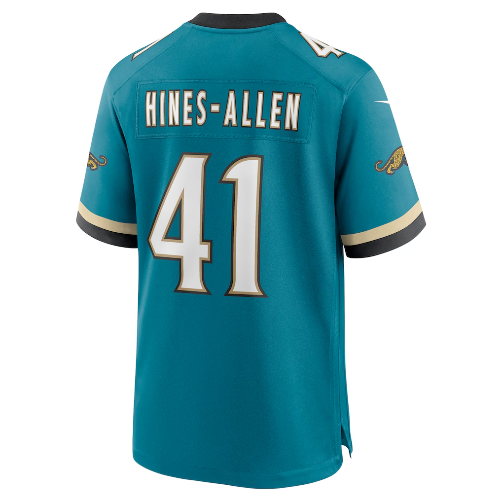 Kdoa J.Jaguars #41 Josh Hines-Allen Teal Prowler Throwback Player Game Stitched Jerseys