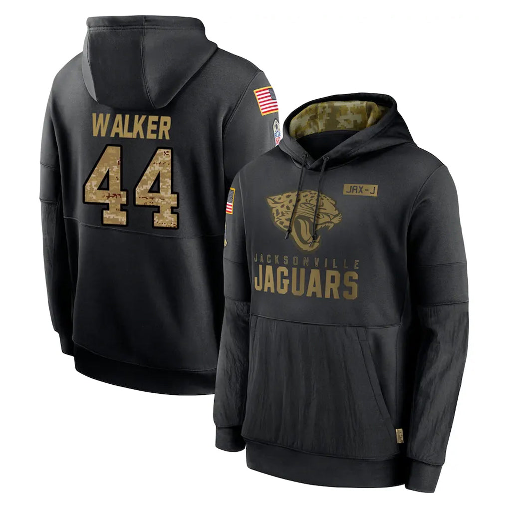 Kdoa J.Jaguars #44 Travon Walker Player Black Salute to Service Hoodies Limited Game Stitched Jerseys