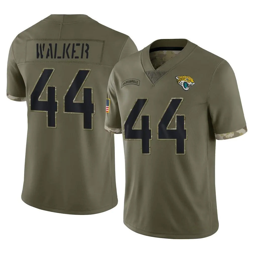 Kdoa J.Jaguars #44 Travon Walker Player Olive Salute To Service Limited Stitched Jerseys