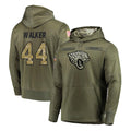 Kdoa J.Jaguars #44 Travon Walker Player Olive Salute to Service Pullover Hoodies Home Game Stitched Jerseys
