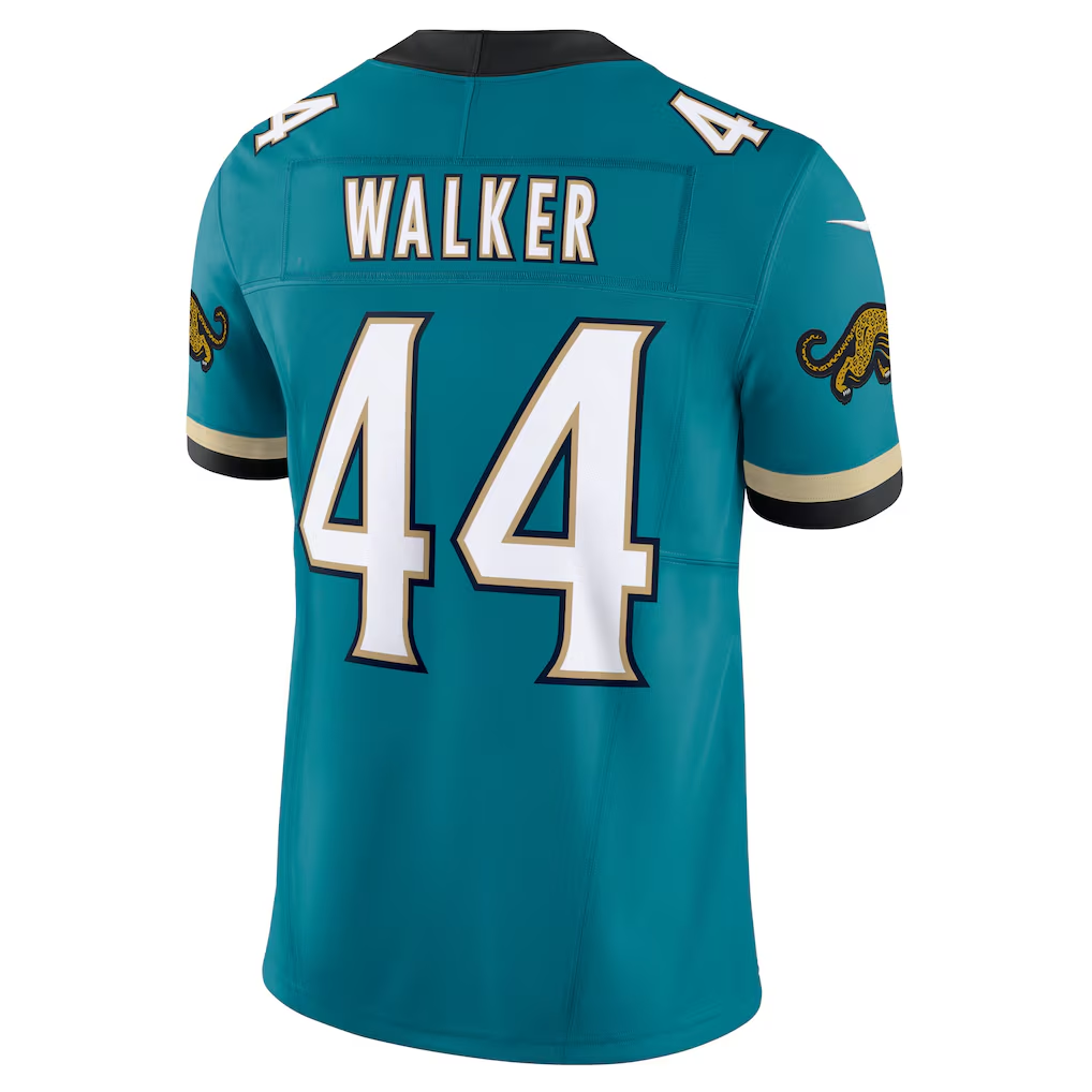 Kdoa J.Jaguars #44 Travon Walker Teal Prowler Throwback Vapor F.U.S.E. Limited Stitched Jerseys