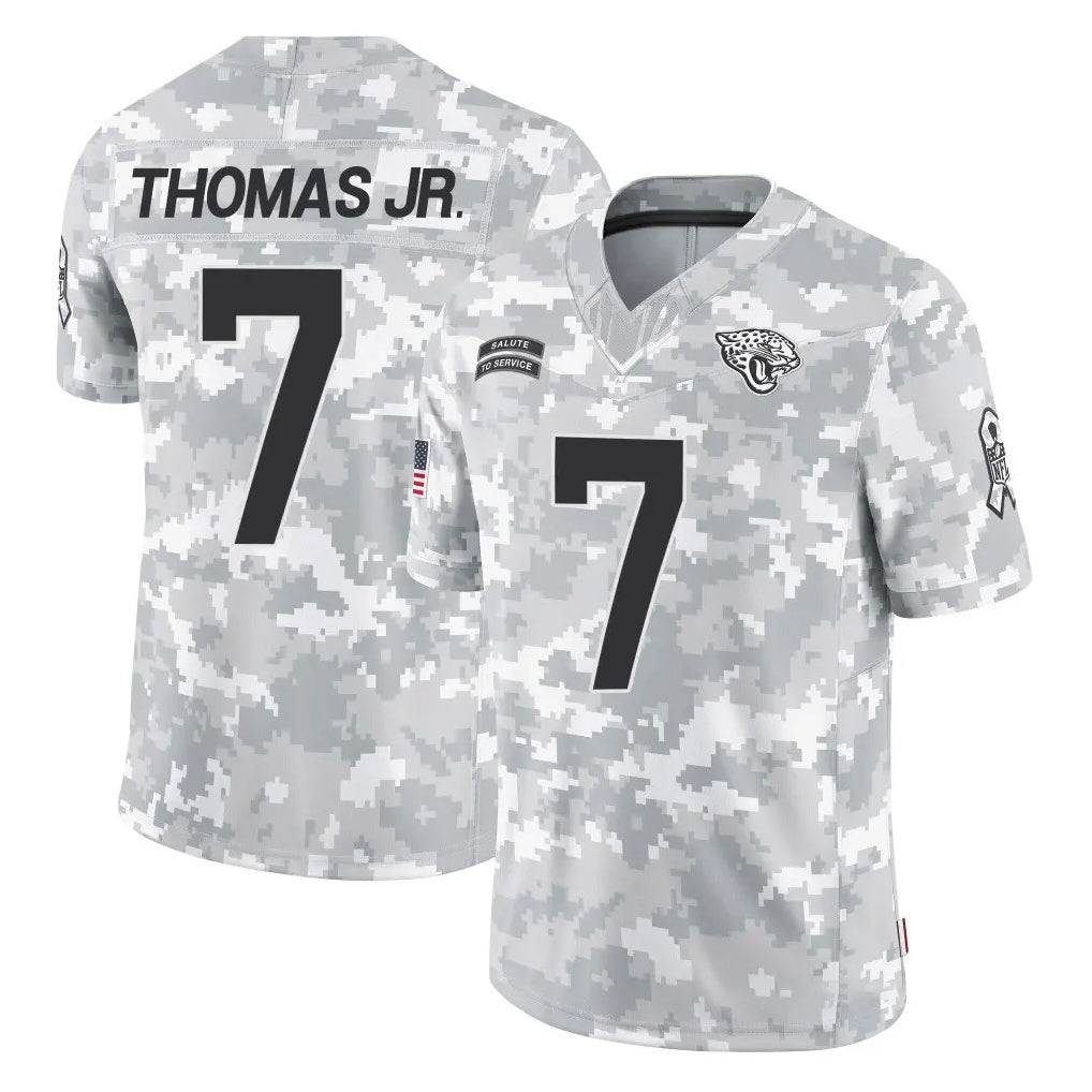 Kdoa J.Jaguars #7 Brian Thomas Jr. Player Arctic Camo Salute To Service Limited Game Stitched Jerseys