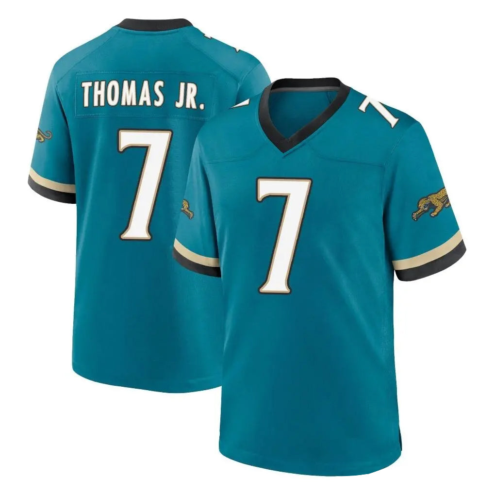 Kdoa J.Jaguars #7 Brian Thomas Jr. Player Teal Prowler Throwback Limited Home Game Stitched Jerseys
