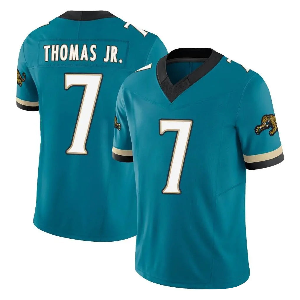 Kdoa J.Jaguars #7 Brian Thomas Jr. Player Teal Prowler Throwback Vapor F.U.S.E. Limited Home Game Stitched Jerseys