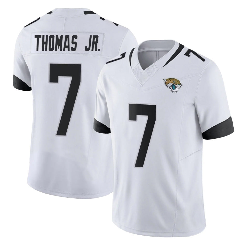 Kdoa J.Jaguars #7 Brian Thomas Jr. Player White Vapor F.U.S.E. Limited Home Game Stitched Jerseys