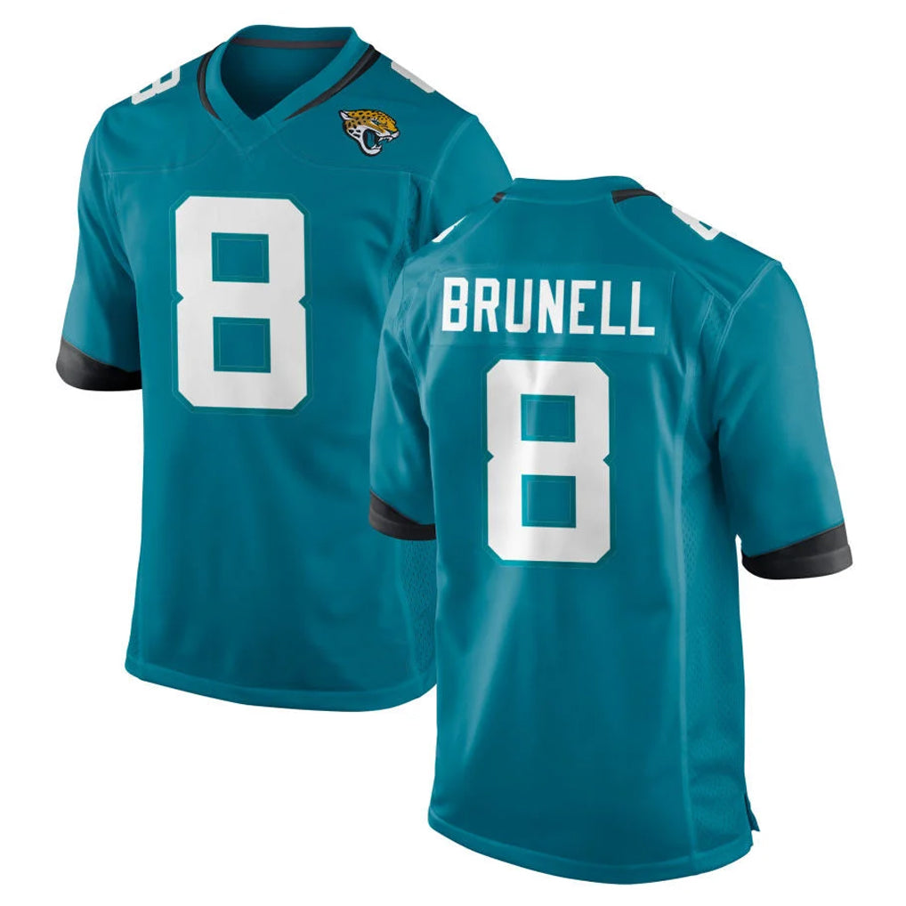 Kdoa J.Jaguars #8 Mark Brunell?Player Teal Home Game Stitched Jerseys