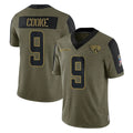 Kdoa J.Jaguars #9 Logan Cooke Player Olive Salute To Service Limited Game Stitched Jerseys
