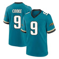 Kdoa J.Jaguars #9 Logan Cooke Player Teal Prowler Throwback Limited Home Game Stitched Jerseys