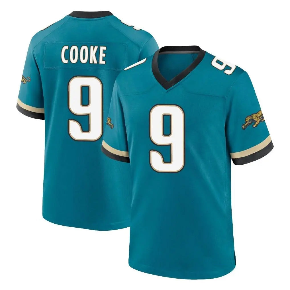 Kdoa J.Jaguars #9 Logan Cooke Player Teal Prowler Throwback Limited Home Game Stitched Jerseys