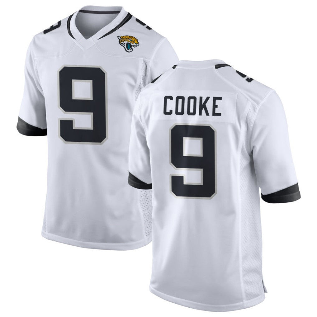 Kdoa J.Jaguars #9 Logan Cooke Player White Home Game Stitched Jerseys