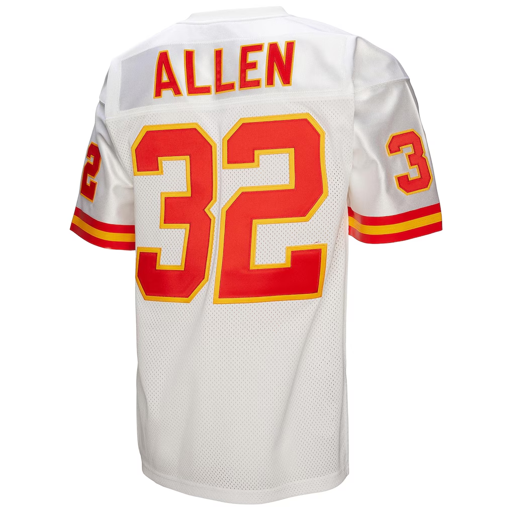 Kdoa KC.Chiefs 1994 #32 Marcus Allen Mitchell & Ness White Authentic Throwback Retired Player Jersey