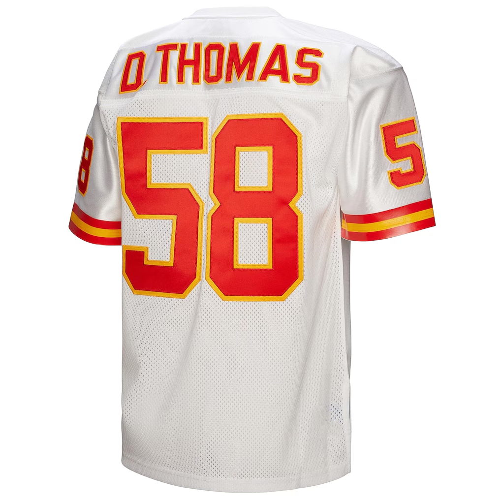 Kdoa KC.Chiefs 1994 #58 Derrick Thomas Mitchell & Ness White Authentic Throwback Retired Player Stitched Jerseys