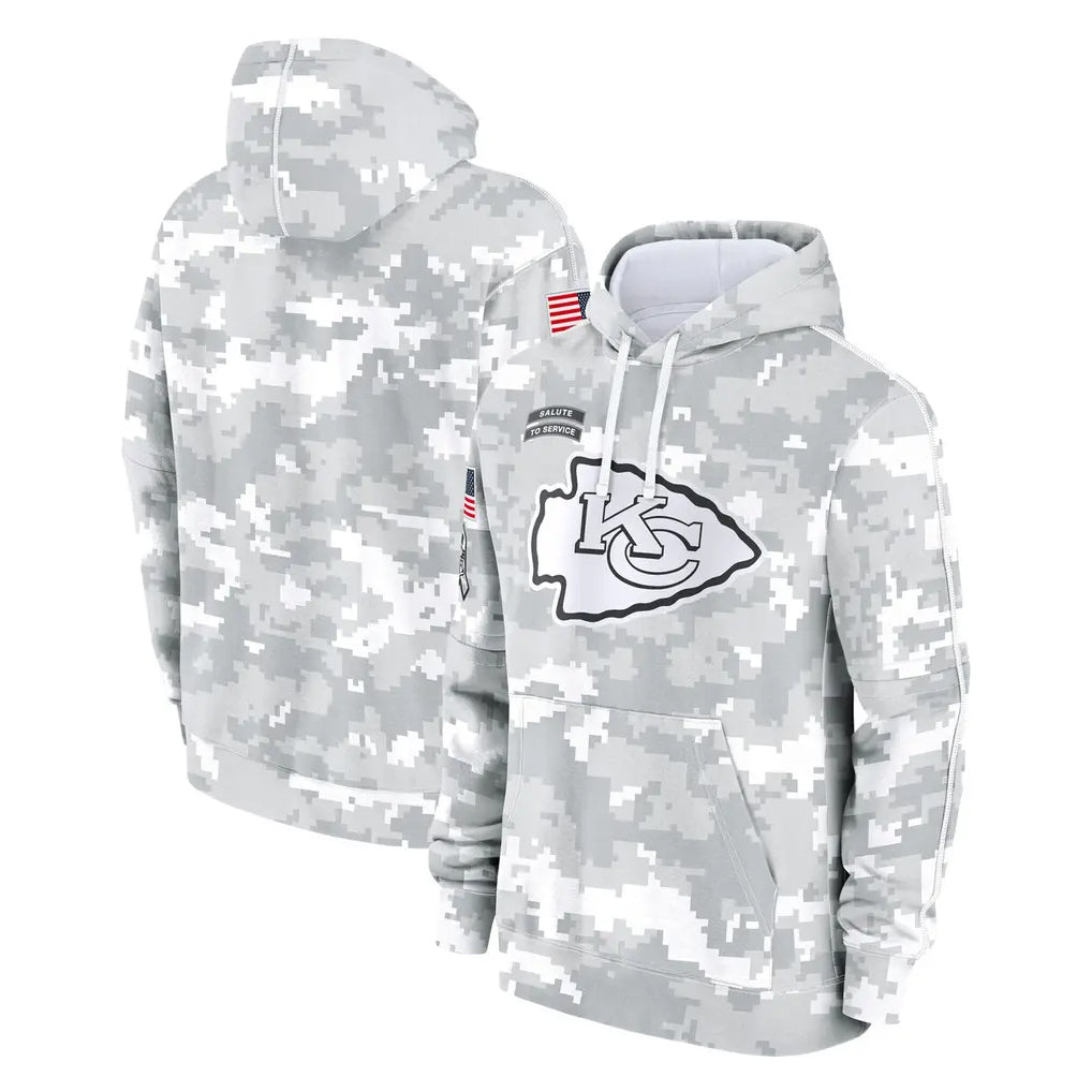 Kdoa KC.Chiefs Arctic Camo Salute to Service Hoodies Limited Game Blank Player Stitched Jerseys