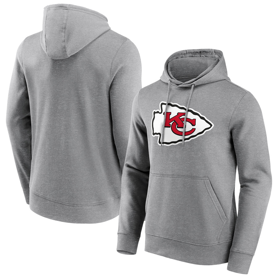 Kdoa KC.Chiefs Blank Player Gray Pullover Hoodie Stitched Jerseys