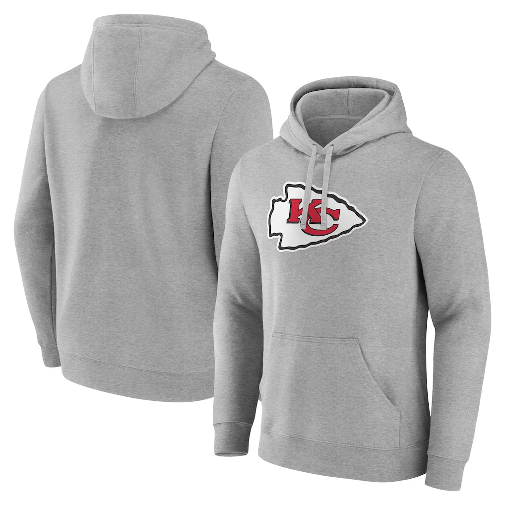 Kdoa KC.Chiefs Gray Pullover Hoodies Limited Blank Player Stitched Jerseys