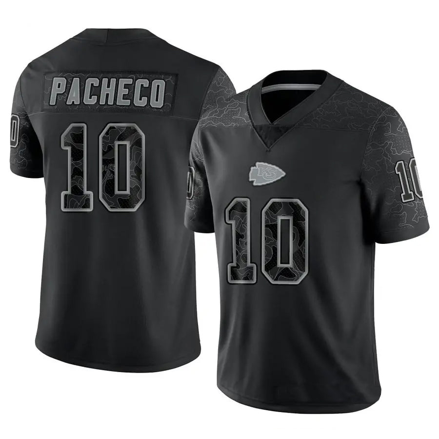 Kdoa KC.Chiefs #10 Isiah Pacheco Player Black RFLCTV Limited Stitched Jerseys