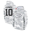 Kdoa KC.Chiefs #10 Isiah Pacheco Player Salute to Service Hoodies Stitched Jerseys