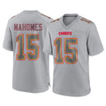 Kdoa KC.Chiefs #15 Patrick Mahomes Player Gray Atmosphere Fashion Game Stitched Jerseys