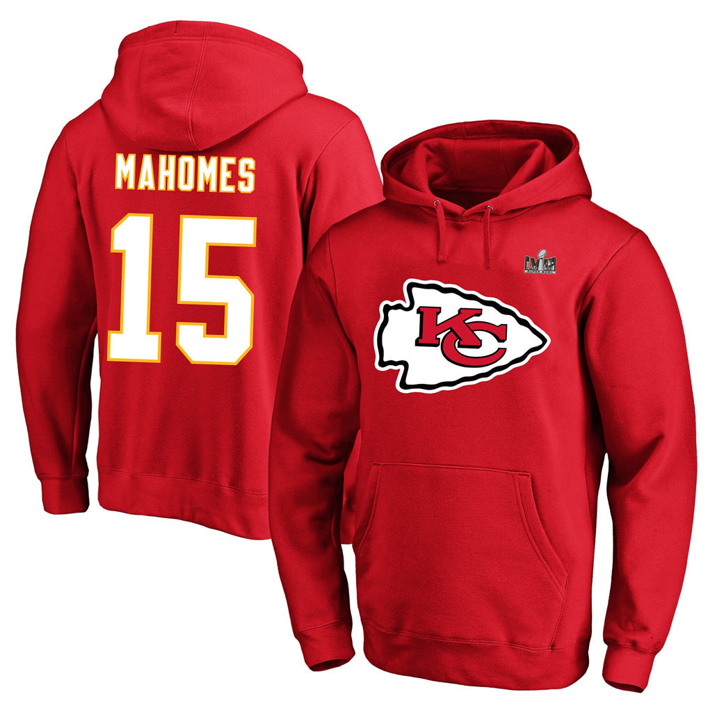Kdoa KC.Chiefs #15 Patrick Mahomes Player Red Pullover Hoodies Stitched Jerseys
