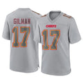 Kdoa KC.Chiefs #17 Alohi Gilman Player Gray Atmosphere Fashion Game Stitched Jerseys