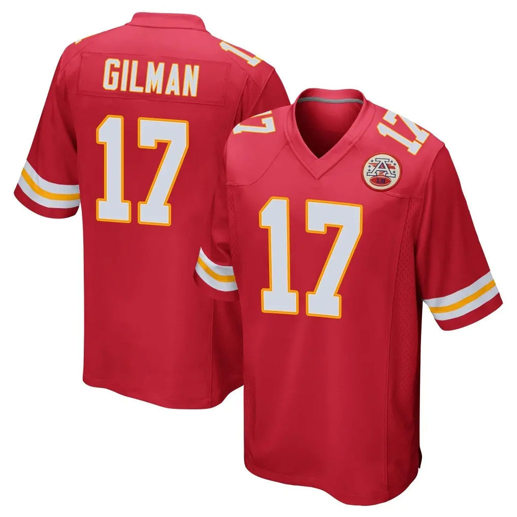 Kdoa KC.Chiefs #17 Alohi Gilman Player Red Home Game Stitched Jerseys