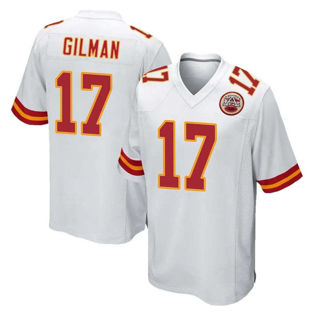 Kdoa KC.Chiefs #17 Alohi Gilman Player White Home Game Stitched Jerseys
