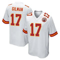 Kdoa KC.Chiefs #17 Alohi Gilman Player White Home Game Stitched Jerseys